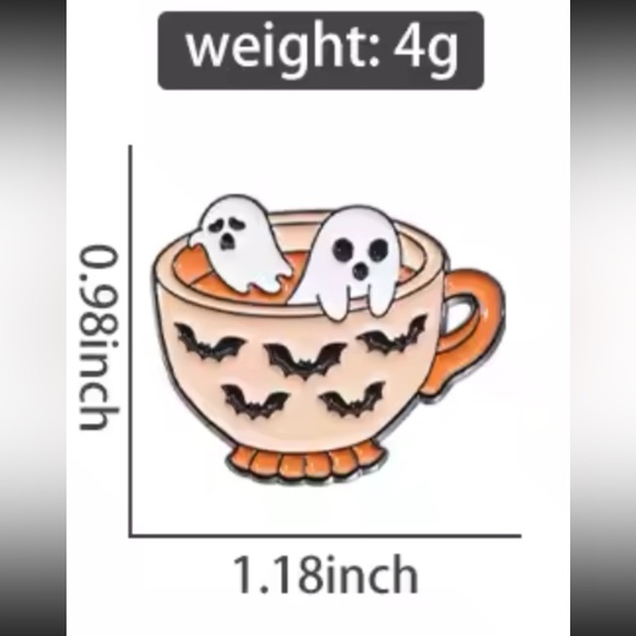 $3 HALLOWEEN PIN/BROOCH. ENAMEL/METAL. NEW. $3 WITH ANY $10 ORDER OR MORE - Picture 2 of 16